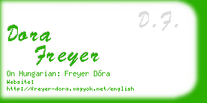 dora freyer business card