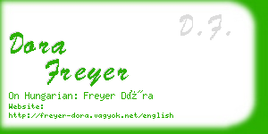 dora freyer business card